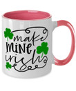 Make Mine Irish Clover St Patrick's Day Printed Accent Mug