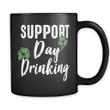 Support Day Drinking Shamrock St Patrick's Day Printed Mug