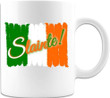 Slainte Tricolor Flag Shamrock St Patrick's Day Printed Mug