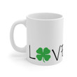 Simple Letter Love Shamrock St Patrick's Day Printed Mug