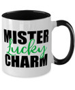 Mister Lucky Charm Clover St Patrick's Day Printed Accent Mug