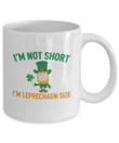 I'm Not Short I'm Leprechaun Size Shamrock St. Patrick's Day Printed Mug White