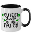 St Patrick's Day Cutest Clover In The Patch Printed Accent Mug