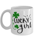 Lucky Girl Clover St Patrick's Day Printed Mug