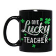 One Lucky Teacher Clover Pattern St Patrick's Day Printed Mug