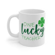 One Lucky Teacher Shamrock St Patrick's Day Printed Mug
