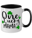 One Lucky Mama Clover St Patrick's Day Printed Accent Mug