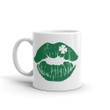 Funny Shamrock Lips St Patrick's Day Printed Mug