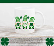 Three Gnomies Shamrock St Patrick's Day Printed Mug