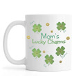 Mom's Lucky Charms Shamrock St Patrick's Day Printed Mug