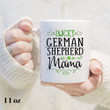 Lucky German Shepherd Mama Green Pattern St Patrick's Day Printed Mug