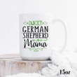 Lucky German Shepherd Mama Green Pattern St Patrick's Day Printed Mug
