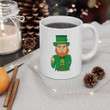 Leprachaun Giving Finger Clover St Patrick's Day Printed Mug