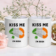 Kiss Me I'm Irish St Patrick's Day Printed Mug