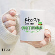 I'm An Obstetrician Kiss Me Green Top Hat St Patrick's Day Printed Mug