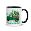 Green Truck And Gnomies Shamrock St Patrick's Day Printed Mug