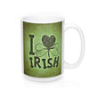 I Love Irish Dark Green Shamrock St Patrick's Day Printed Mug