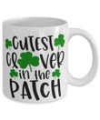 St Patricks Day Cutest Clover In The Patch Printed Mug