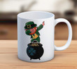 Dabbing Leprechaun And Pot Of Gold Shamrock St. Patrick's Day Printed Mug