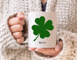 Custom Name Gift St Patrick's Day Printed Mug Shamrock