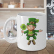 Leprechaun With A Shamrock St Patrick's Day Printed Mug Custom Name Gift