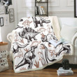 The Collection Of Dinosaur White Background Sherpa Fleece Blanket