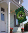 St Patrick Spring Buffalo Check Plaid Printed Garden Flag House Flag