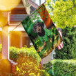 Dachshund With Coins Top Hat St Patrick's Day Printed Garden Flag House Flag