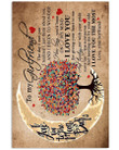 Colorful Tree Gift For Girlfriend I Love You The Most Vertical Poster