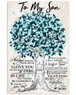 Blue Tree Stay Strong And Confident Mom Gift For Son Vertical Poster