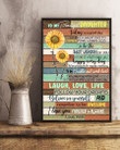 Sunflowers Mom Gift For Daughter Follow Your Dreams Vertical Poster