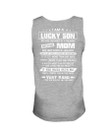 Lucky Son Who Raised By A Freaking Awesome January Mom Unisex Tank Top