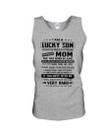 I Am A Lucky Son Who Raised By A Freaking Awesome Mom She Was Born In June Unisex Tank Top