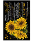 Laugh Love Live Sunflowers Mom Gift For Daughter Vertical Poster
