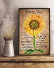 Aunt Gift For Niece Sunflower Follow Your Dreams Vertical Poster