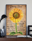 Aunt Gift For Niece Sunflower Follow Your Dreams Vertical Poster