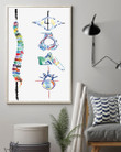 Meaningful Gift For Chiropractor Colorful Spine Art Vertical Poster