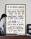 Gift For Precious Daughter God Sent You Into My Life Vertical Poster