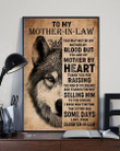 Wolf Queen Gift For Mother In Law You Are My Mother By Heart Vertical Poster