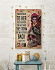 Breast Cancer She Whispered Back I Am The Storm Breast Cancer Vertical Poster