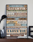 Laugh Love Live Dad Gift For Daughter Vertical Poster