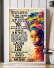Black Woman Today Is A Good Day To Smile More Vertical Poster