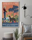 Vintage Once Upon Gardening Bernese Mountain Dog Vertical Poster