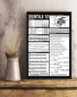 Drumtalk 101 Details Design Meaningful Gift For Drummer Vertical Poster