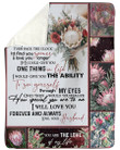 Bouquet Of Flowers Love You Forever Gift For Wife Sherpa Fleece Blanket