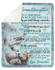 Grandma Grandma Gift For Granddaughter Wolf Strong Enough To Live In Life Sherpa Fleece Blanket