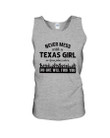 Never Mess With A Texas Girl We Know Places Where Cactus Design Unisex Tank Top