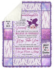 Lavender Pattern Believe In Yourself Grandma Gift For Granddaughter Sherpa Fleece Blanket