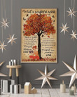 Autumn Reading Girl What A Wonderful World Butterfly Vertical Poster