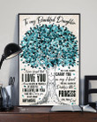 Dad Gift For Daughter Blue Tree Believe In Yourself Vertical Poster